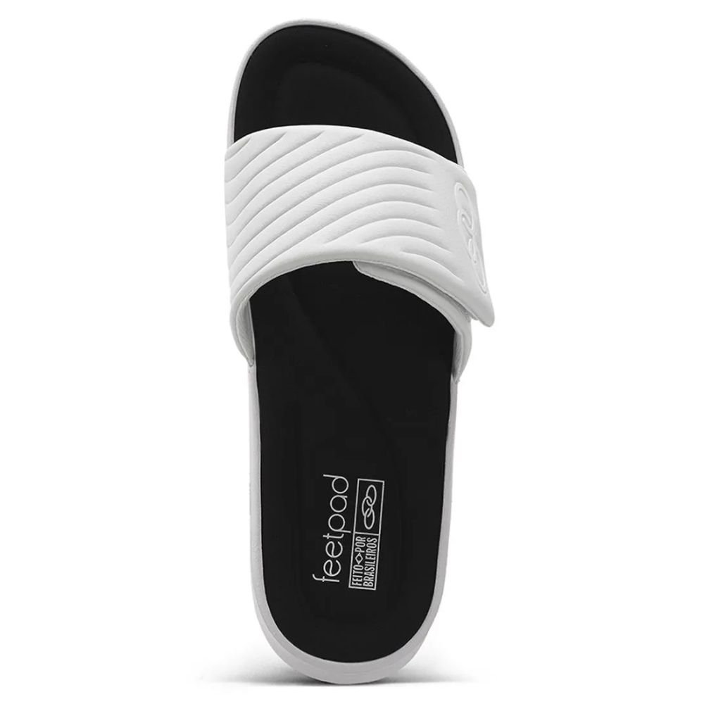 Chinelo Unissex Melbourne 2 Branco Preto Olympikus Branco 4