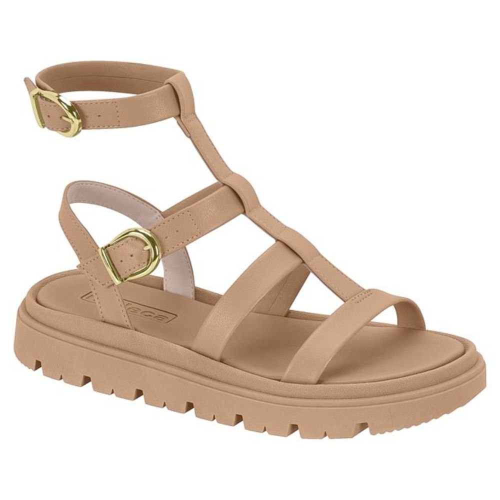 Sandália Feminina Gladiadora Nude Moleca 5504.106