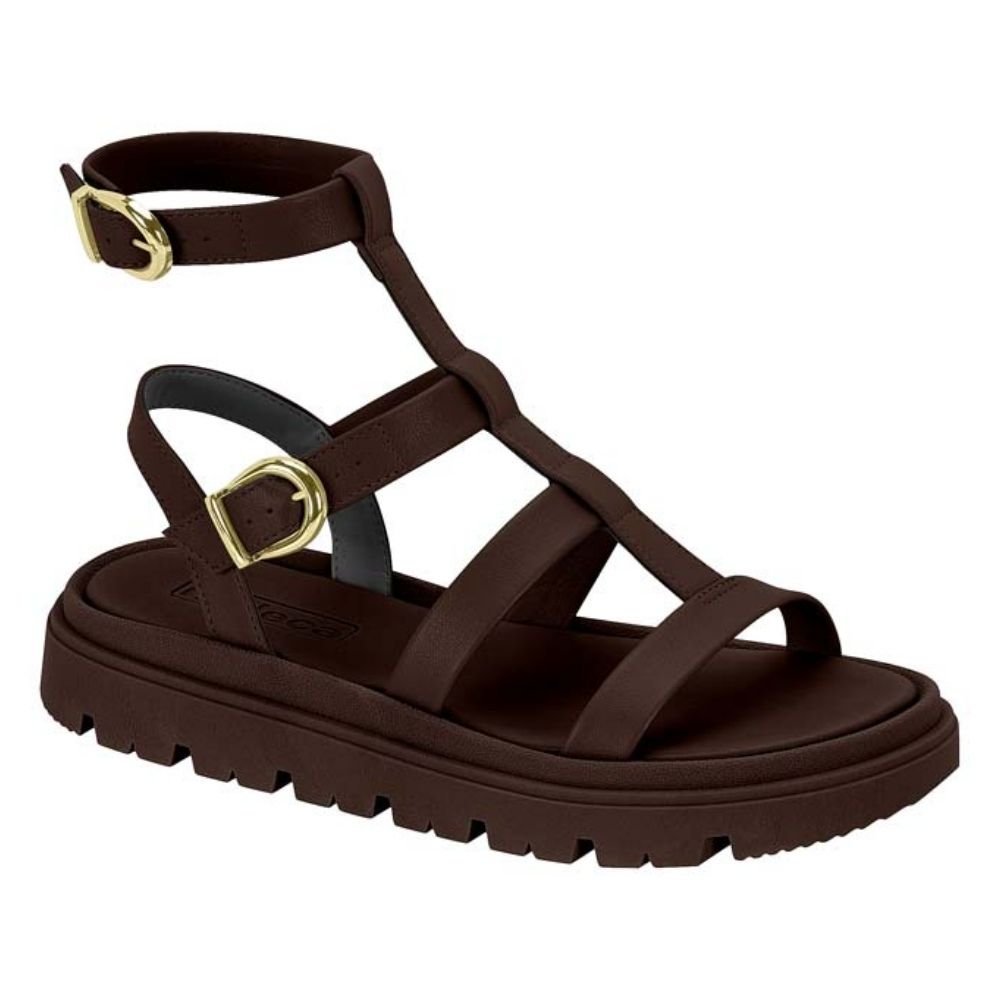 Sandália Feminina Gladiadora Chocolate Moleca 5504.106