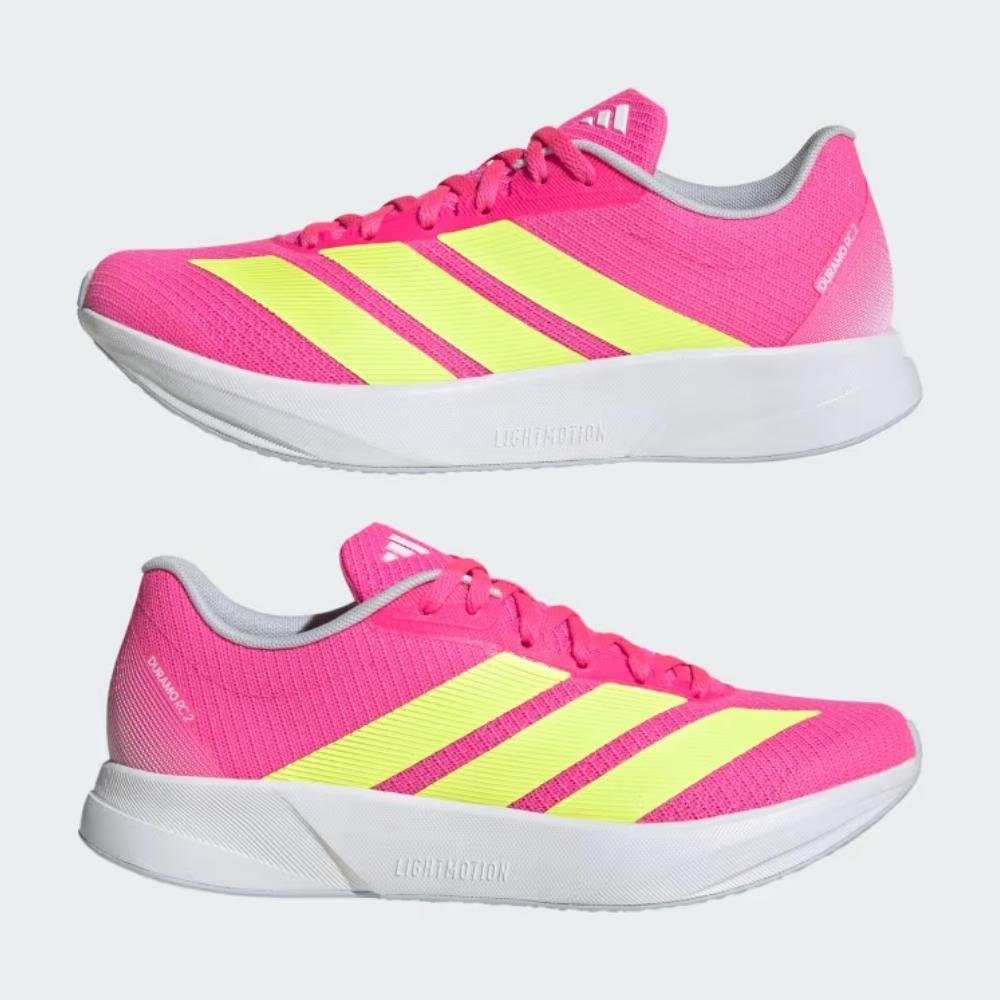 Tênis Esportivo Feminino Duramo RC2 Running Pink Amarelo Adidas JQ8079 Rosa 5