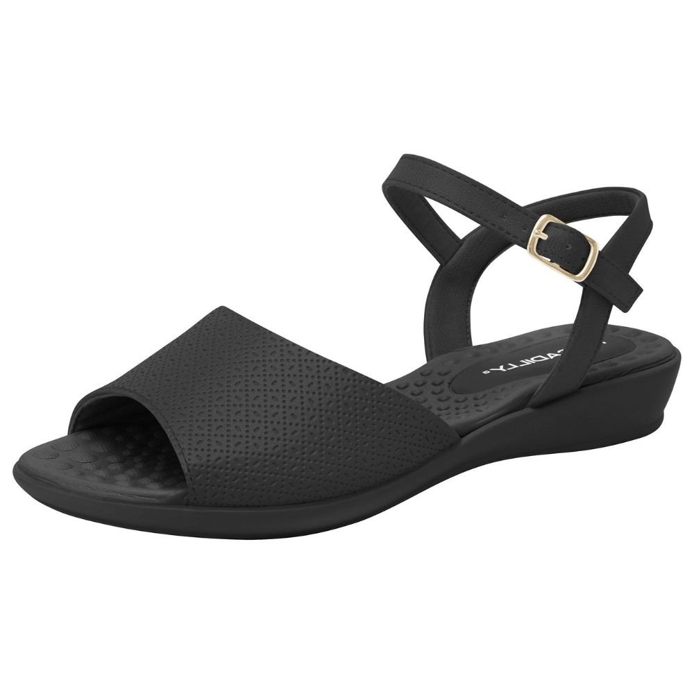 Sandália Feminina Camila Preto Piccadilly 500344-100 Preto 2