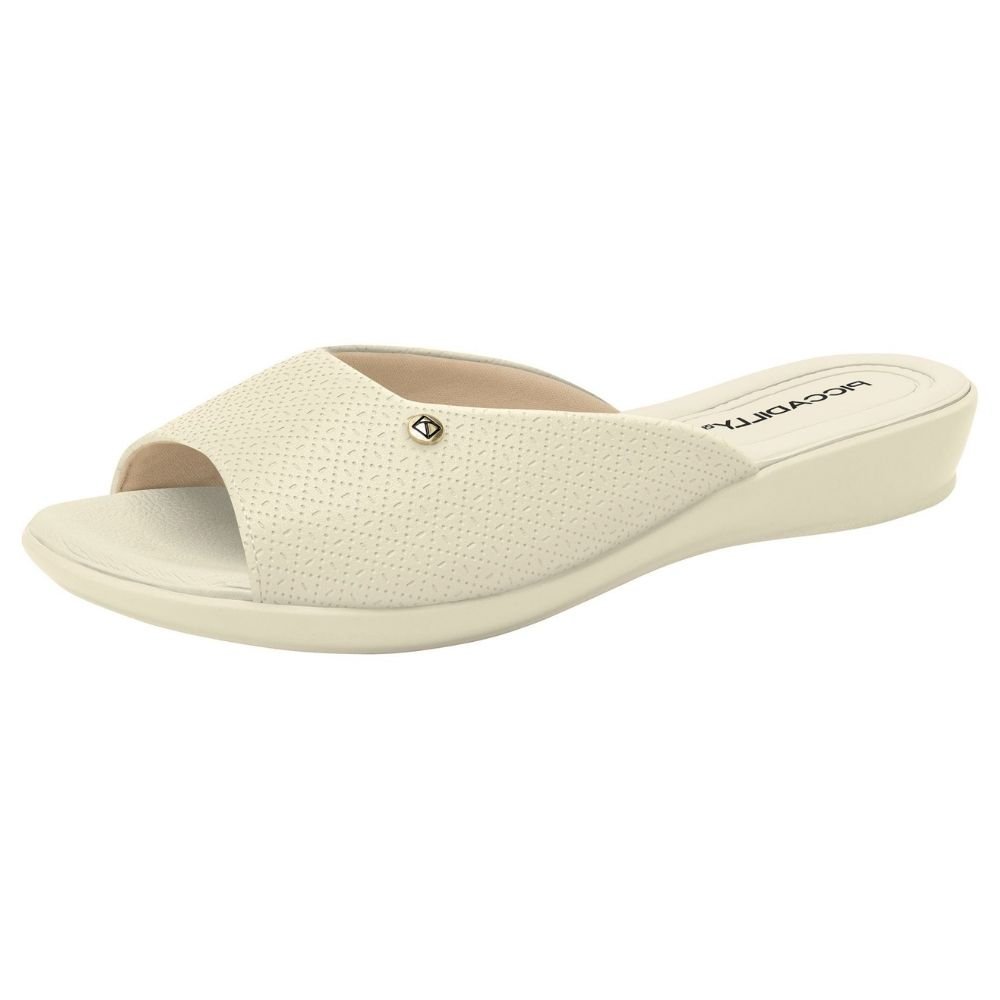 Tamanco Feminino Camila Off White Piccadilly 500352-76 Bege 2