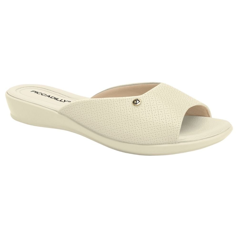 Tamanco Feminino Camila Off White Piccadilly 500352-76