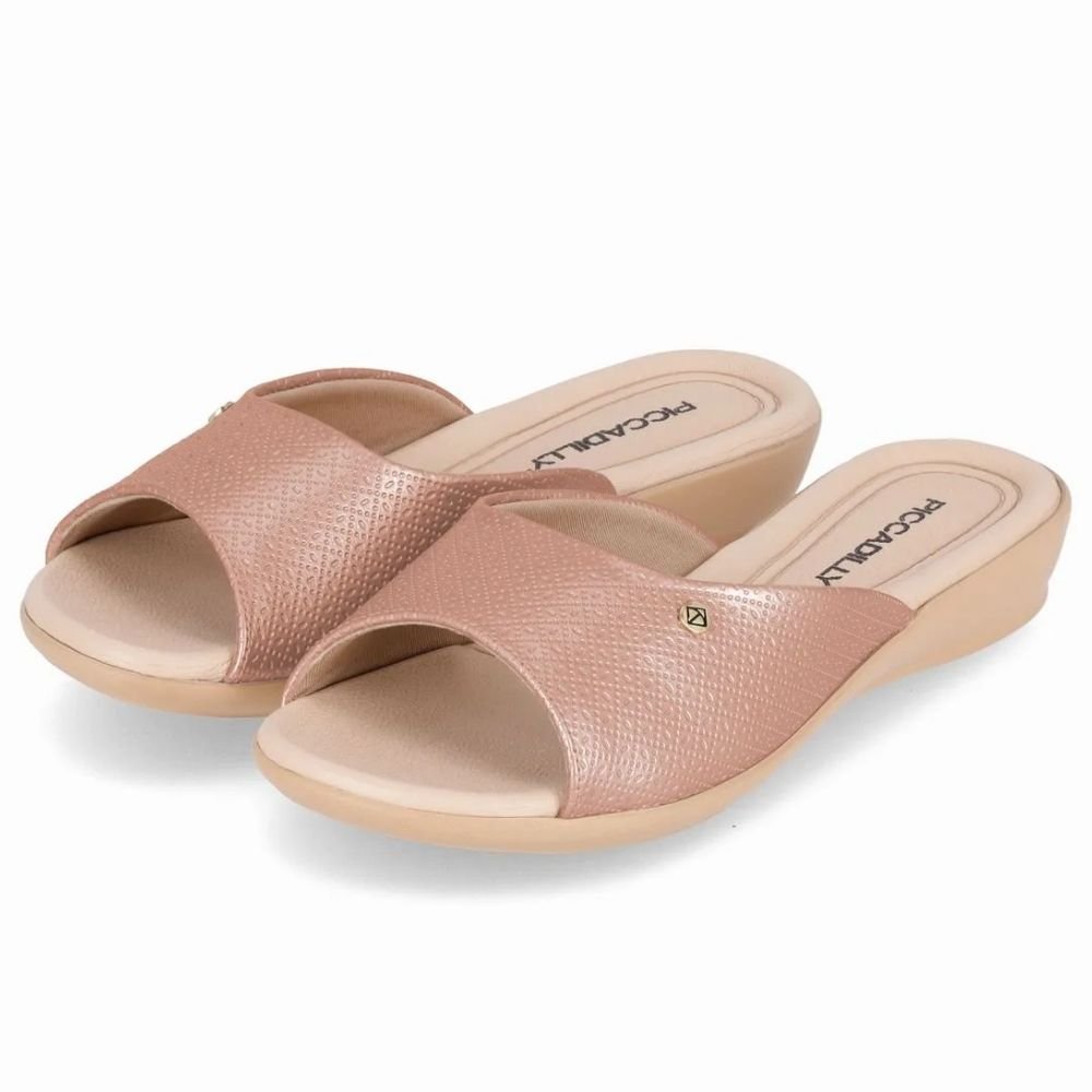 Tamanco Feminino Camila Ouro Rosado Piccadilly 500352-86 Rose Gold 4