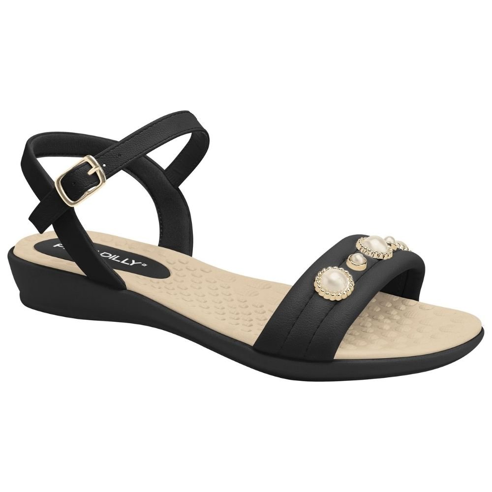 Sandália Feminina Anabela Preto Piccadilly 500403-10