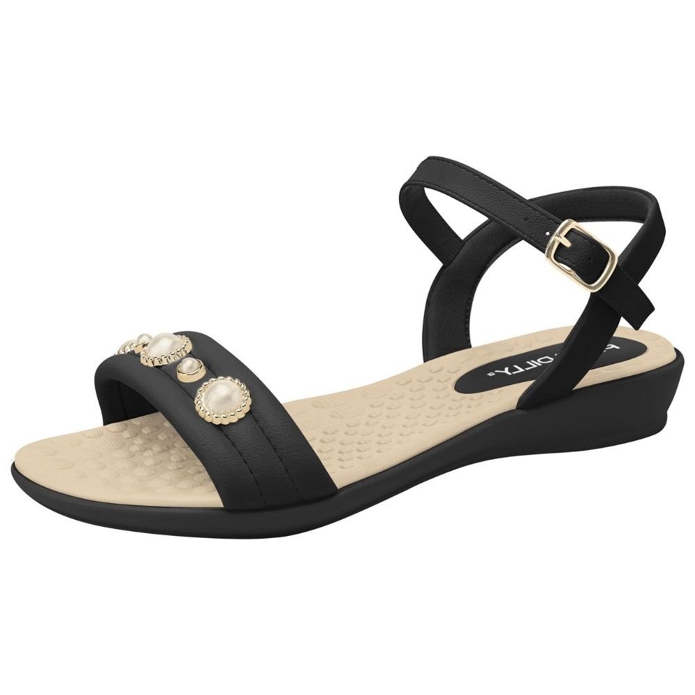 Sandália Feminina Anabela Preto Piccadilly 500403-10 Preto 2