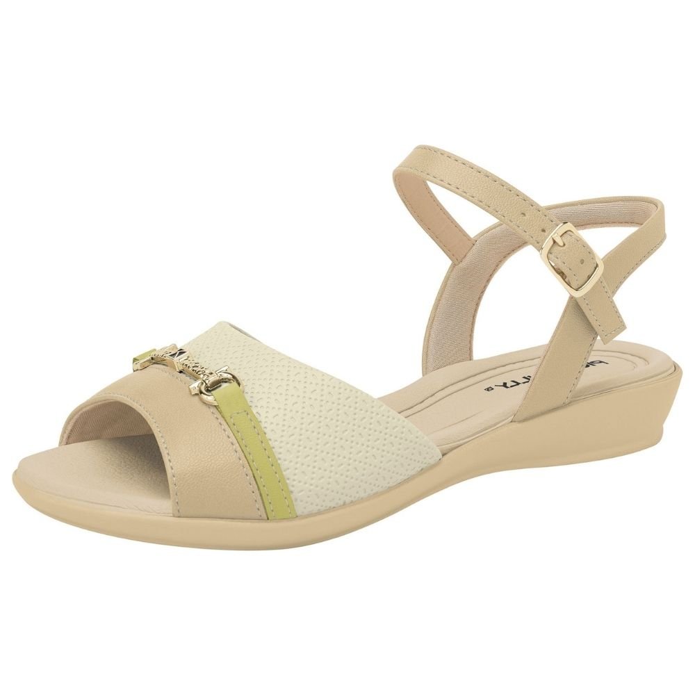Sandália Feminina Camila Brule Off White Piccadilly 500406-10 Bege 2