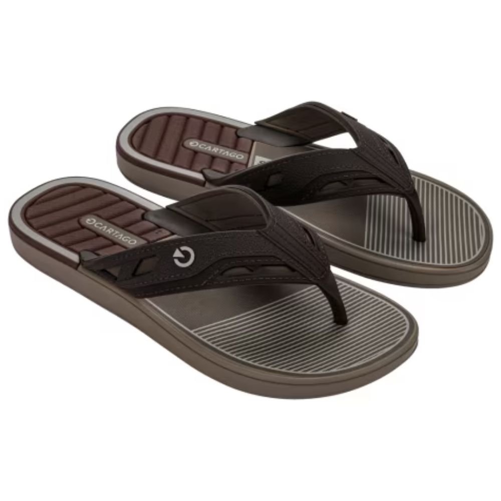 Chinelo Masculino Dallas Bege Marrom Cartago 12158-BM370