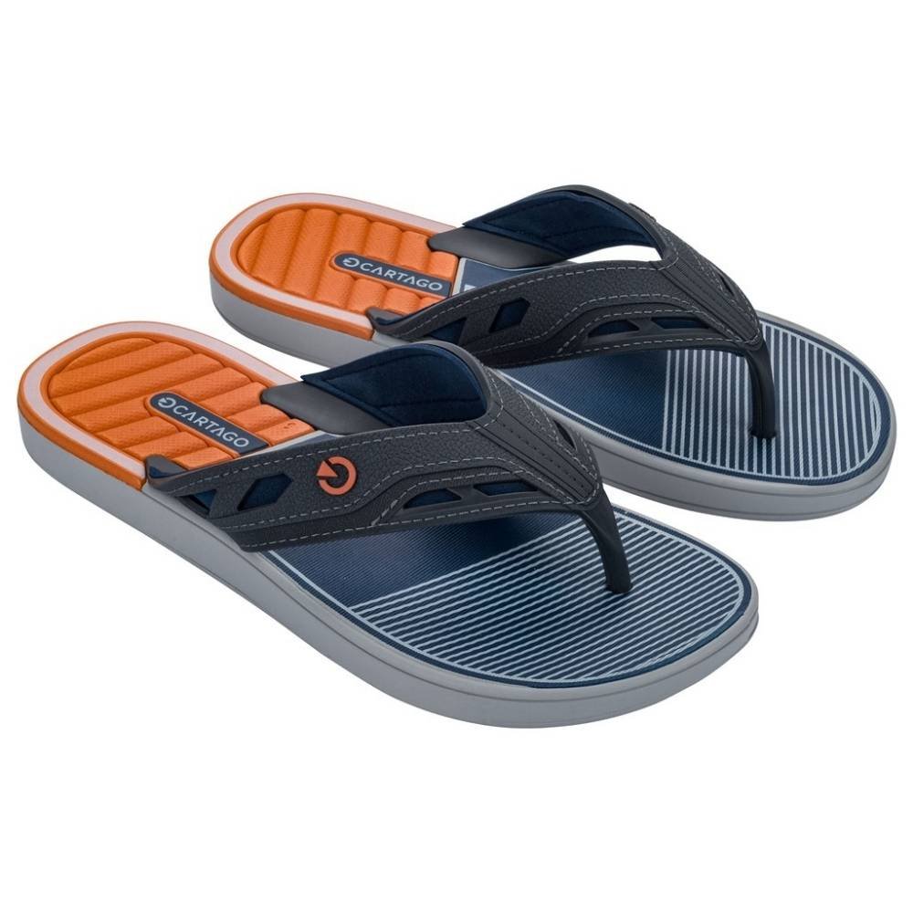 Chinelo Masculino Dallas Cinza Azul Cartago 12158-BM373