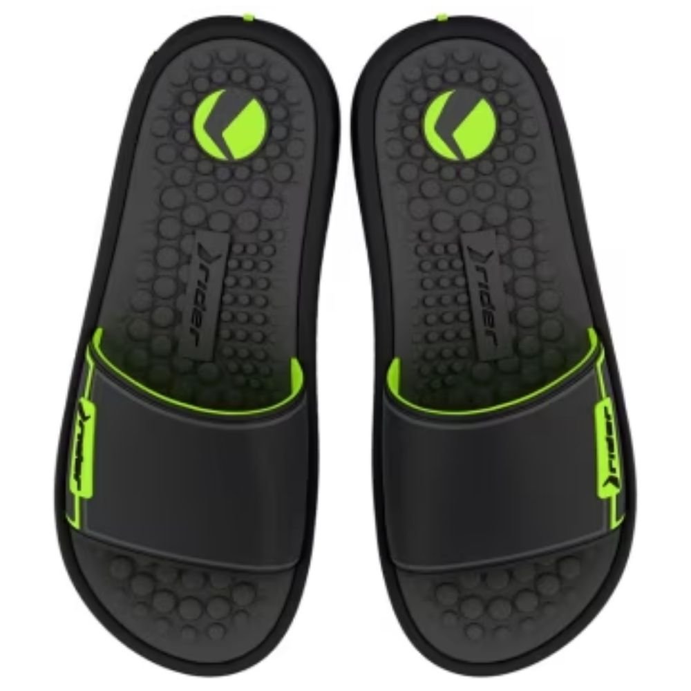 Chinelo Masculino Slide Pump II Preto Verde Rider 12424-BO154 Preto 3
