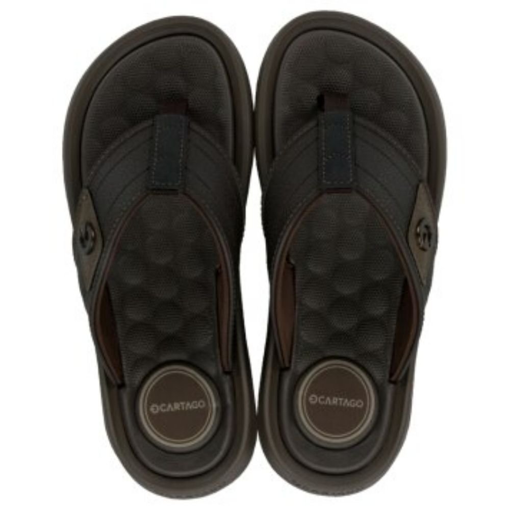 Chinelo Masculino Santorini VIII Marrom Bronze Cartago 12536-BR799 Marrom 2