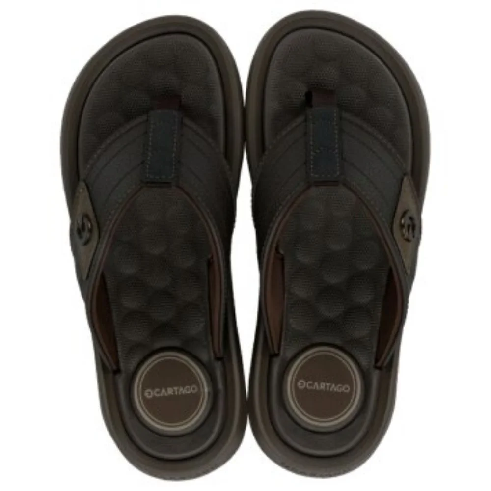 Chinelo Masculino Santorini VIII Marrom Bronze Cartago 12536-BR799 Marrom 2