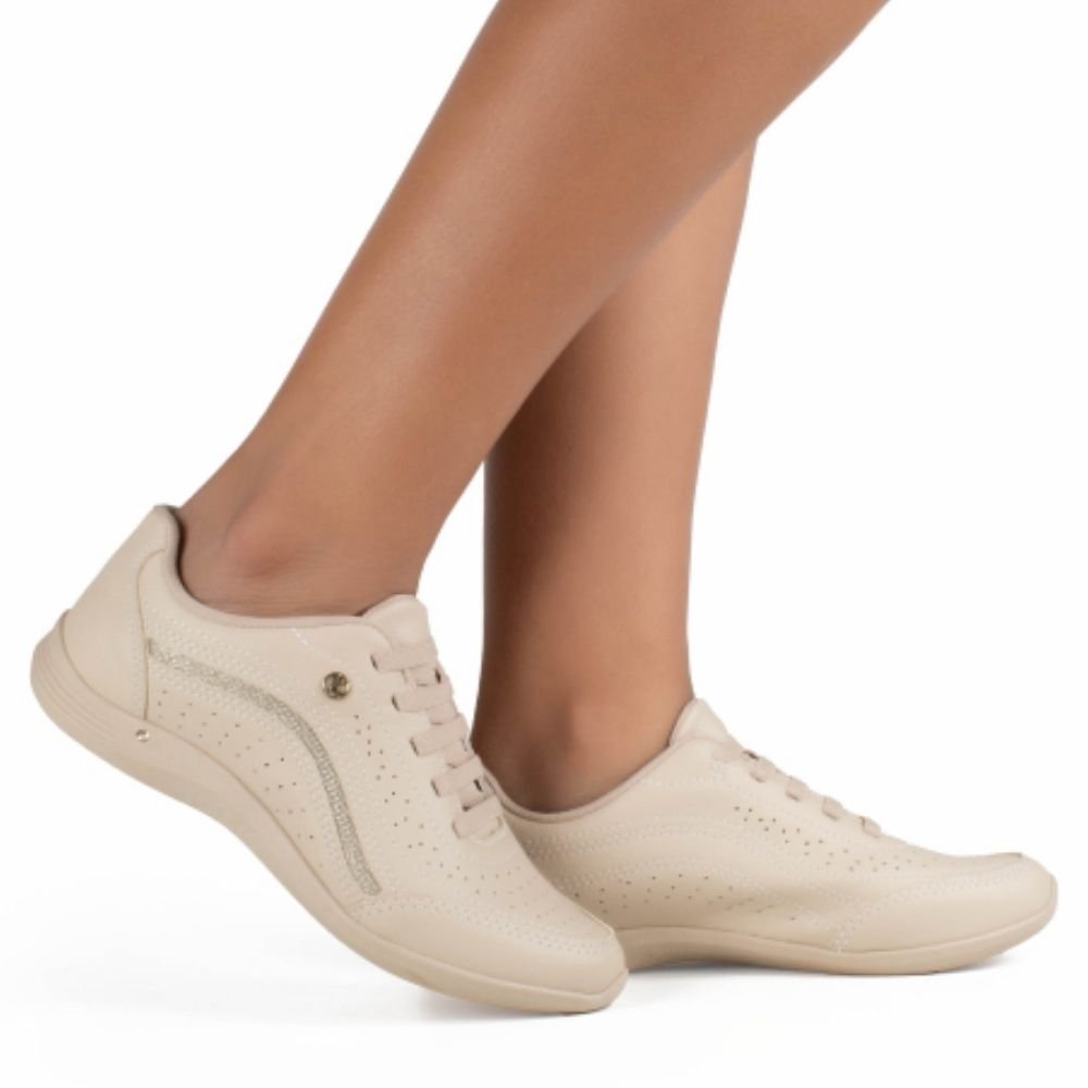 Tênis Casual Feminino Tule Kolosh C3184A-0004 Bege 2