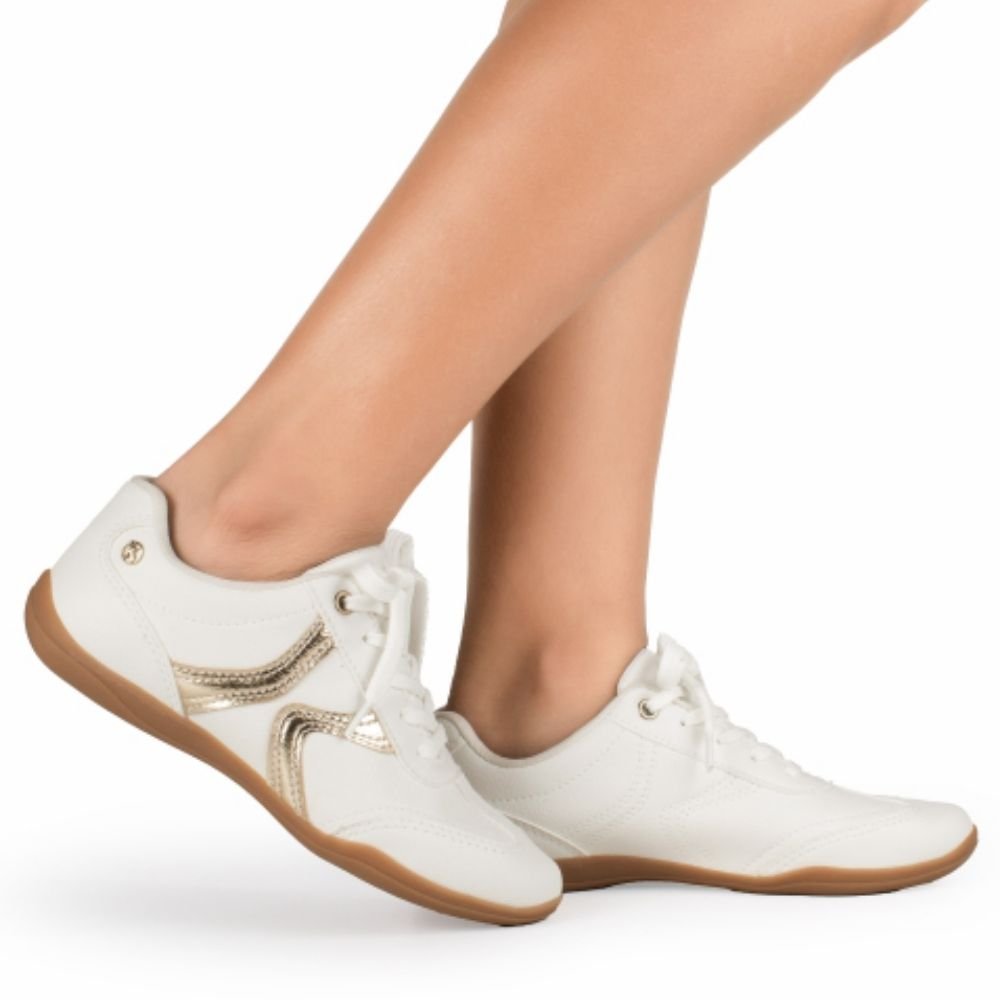 Tênis Casual Feminino White Champagne Kolosh C4065-0002 Branco 2