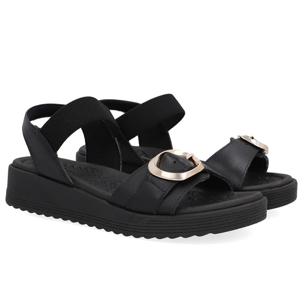 Sandália Feminina Anabela Preto Usaflex UD13002 Preto 3