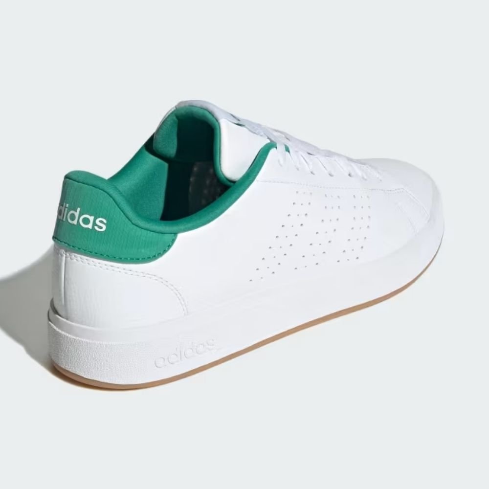 Tênis Masculino Advantage Base 2.0 Branco Verde Adidas HQ0247 Branco 3