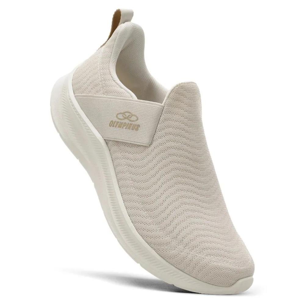 Tênis Feminino Esportivo Knit Arenito Dourado Flutua Olympikus 952 Off White 3