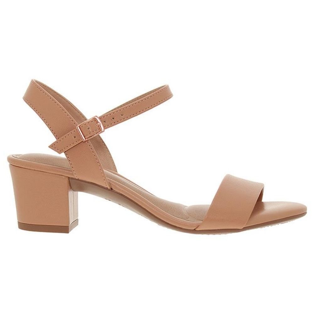 Sandália Feminina Salto Bloco Nude Beira Rio 8246.1176 Nude 2