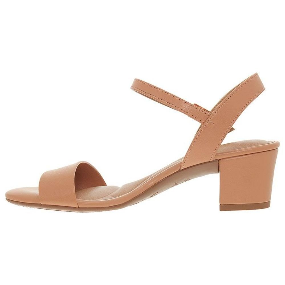 Sandália Feminina Salto Bloco Nude Beira Rio 8246.1176 Nude 3