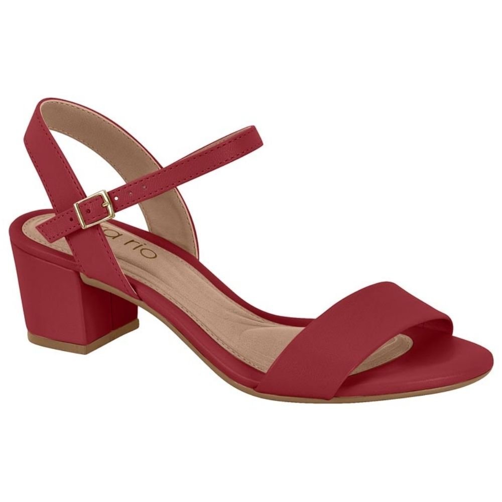 Sandália Feminina Salto Bloco Cherry Beira Rio 8246.1176
