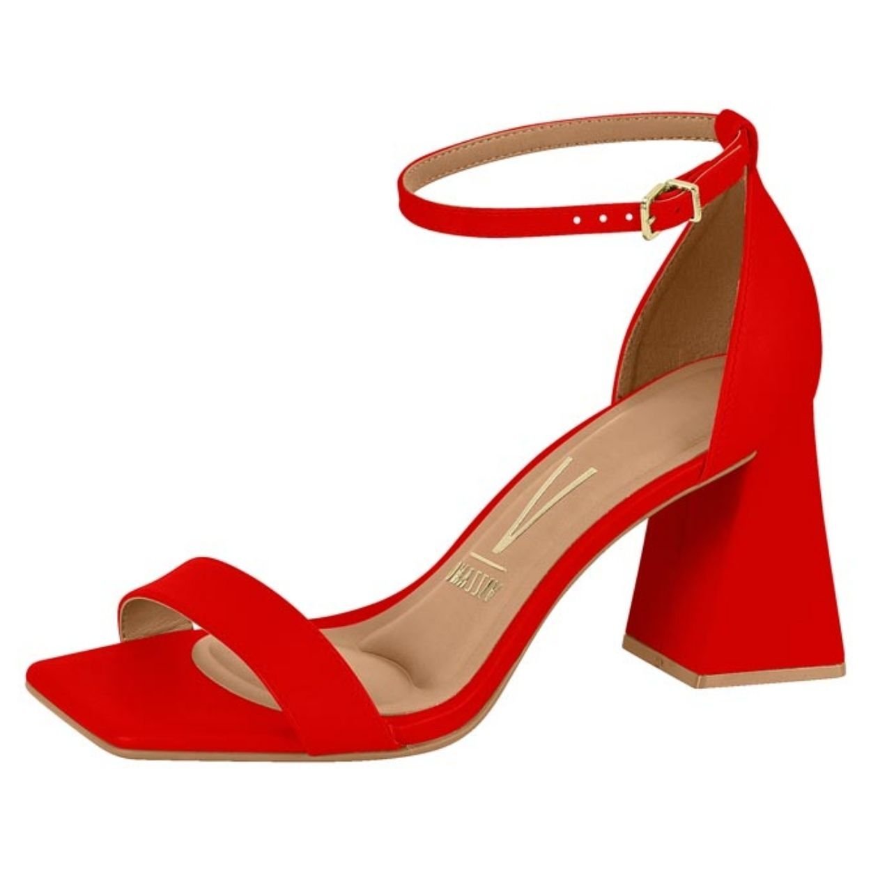 Sandália Feminina Salto Flare Pelica Vermelho Ruby Vizzano 6464.102 Vermelho 2