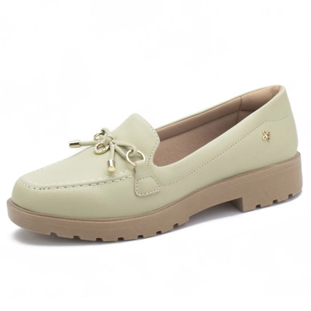 Mocassim Feminino Floater Lux Pistache Softli 10003.10015 Verde 2