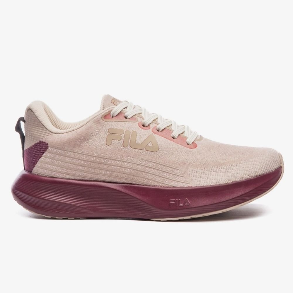 Tênis Esportivo Feminino Endurance Bege Burgundy Fila F02R00203-7246