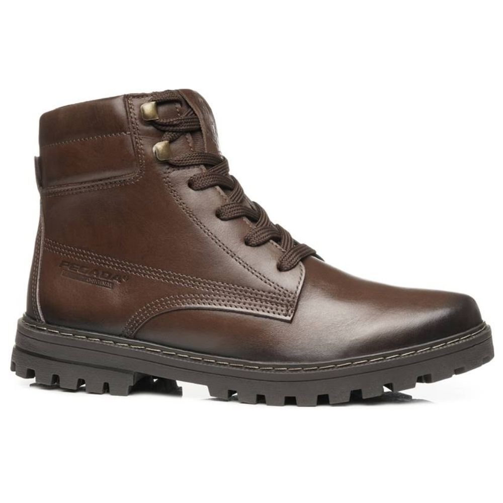 Bota Masculina Jungle Couro Stretch Tabaco Pegada 181553-03