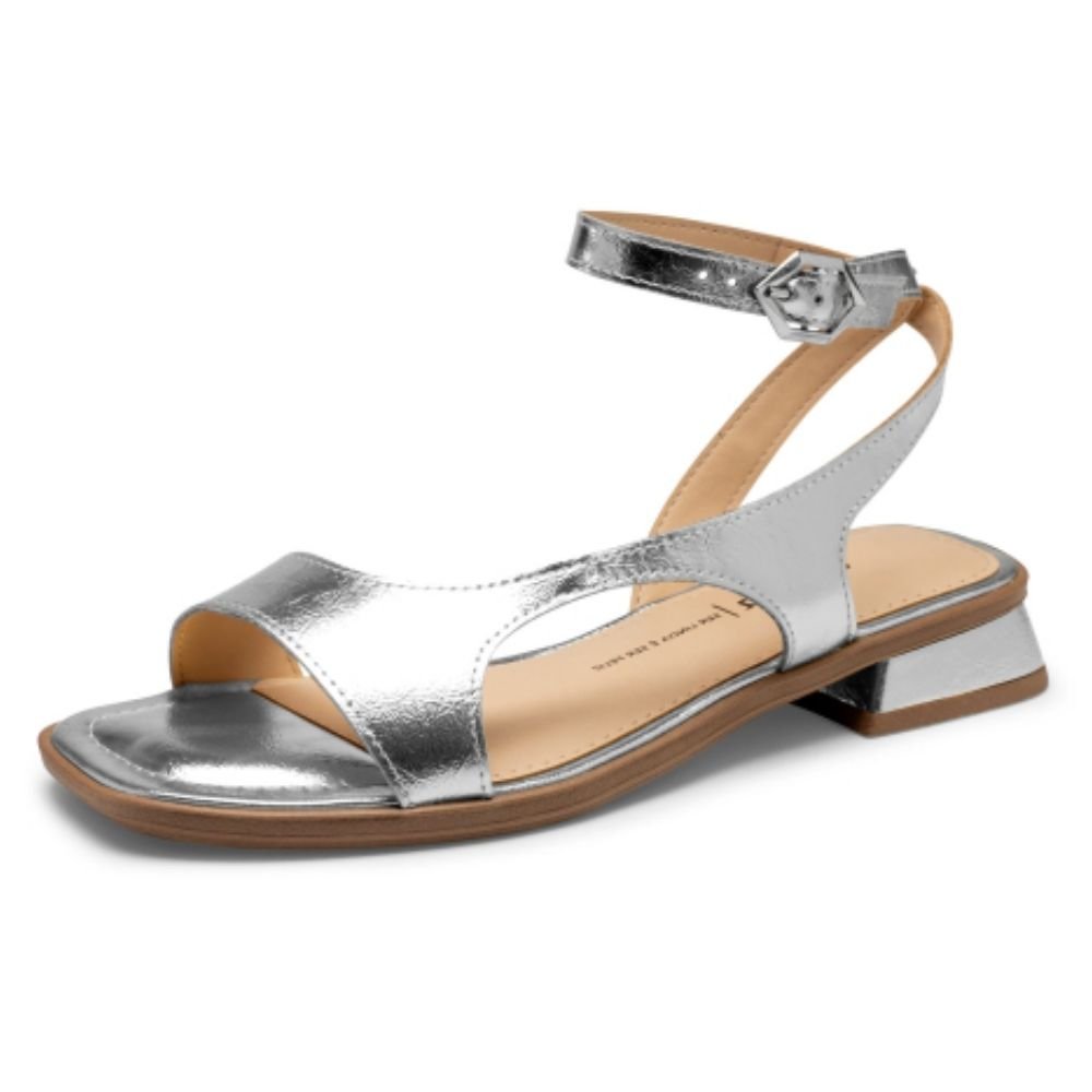 Sandália Feminina Salto Bloco Prata Dakota Y8873-0005 Prata 2