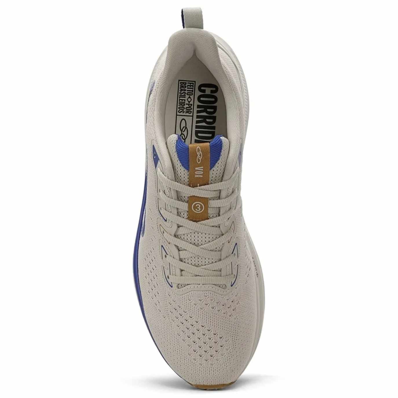 Tênis Esportivo Unissex Voa 3 Arenito Olympian Olympikus Bege/Azul 4