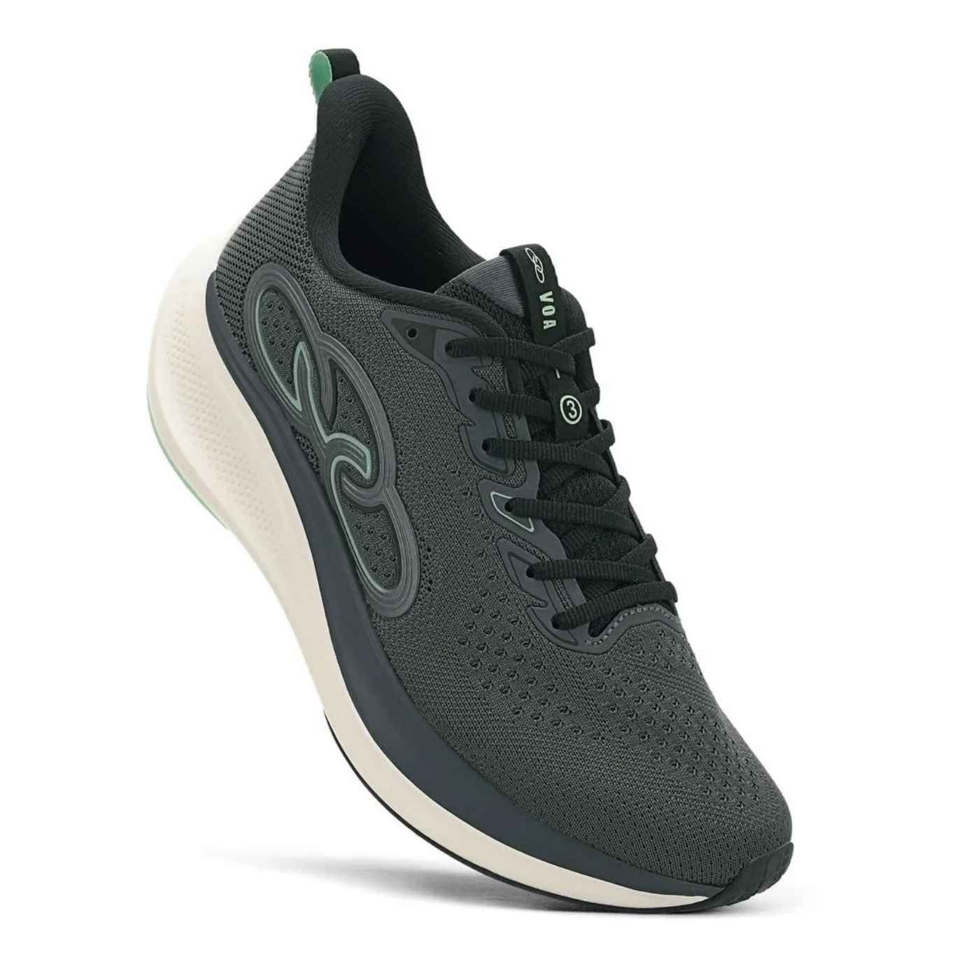 Tênis Esportivo Unissex Voa 3 Chumbo Arenito Olympikus Cinza/Verde 2