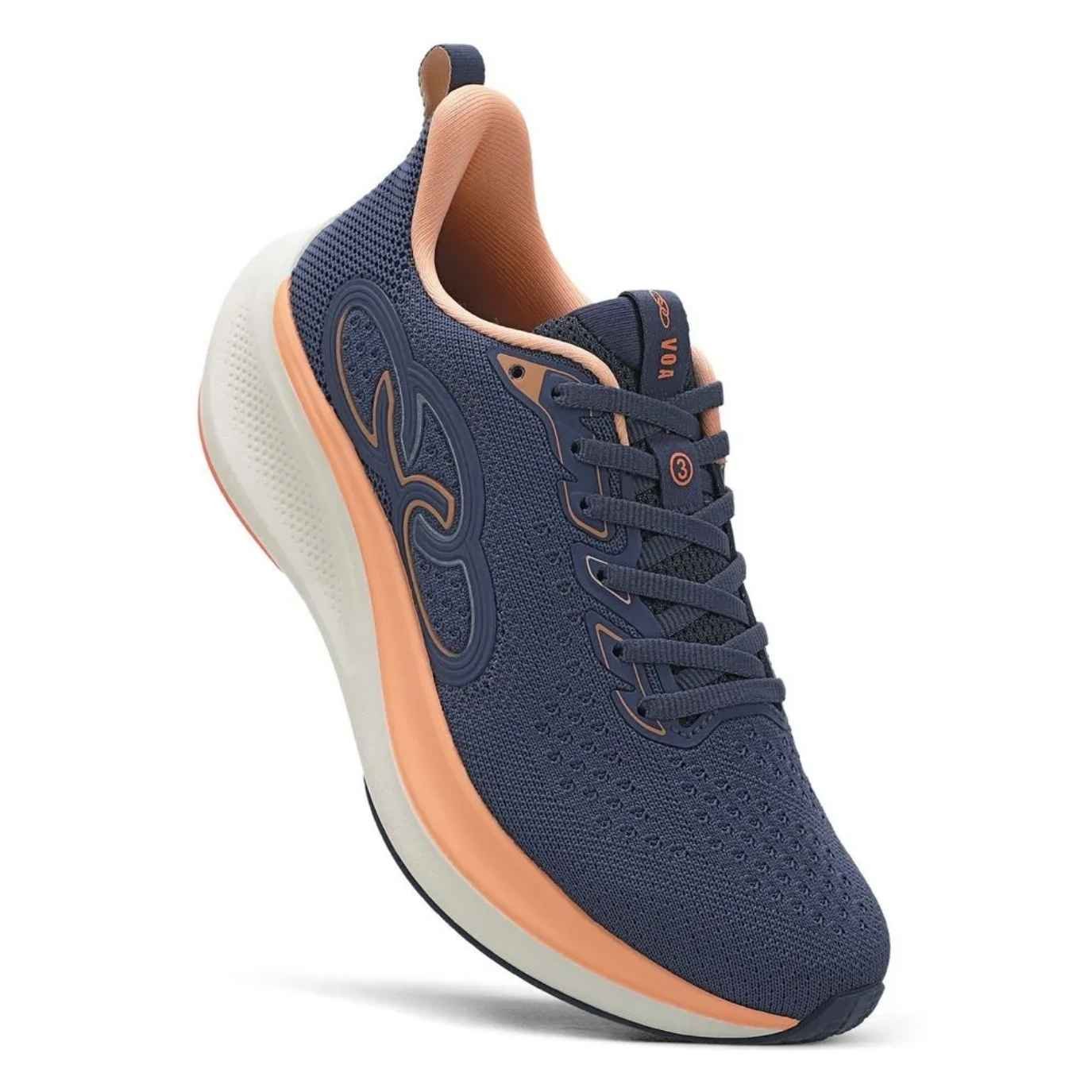 Tênis Esportivo Unissex Voa 3 Stone Vanilla Olympikus Azul/Laranja 2