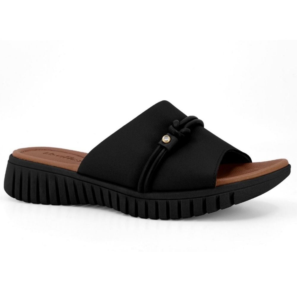 Tamanco Feminino Couro Preto Usaflex UD11008