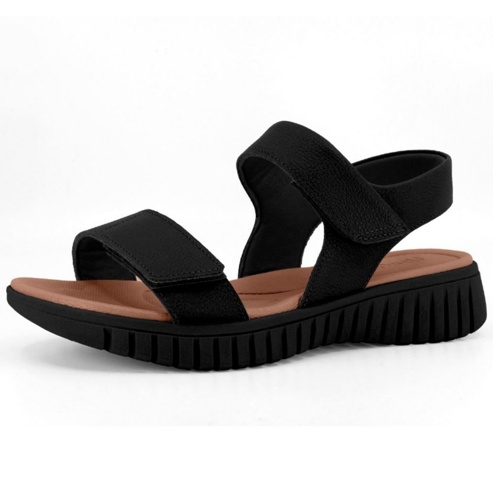 Sandália Papete Feminina Preto Usaflex UD11007 Preto 2