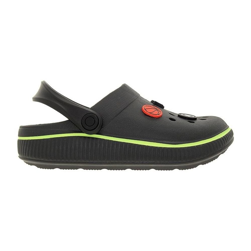 Sandália Babuche Infantil Preto Amarelo Neon Molekinho 2874.202 Preto 2