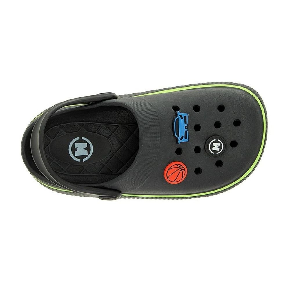 Sandália Babuche Infantil Preto Amarelo Neon Molekinho 2874.202 Preto 3