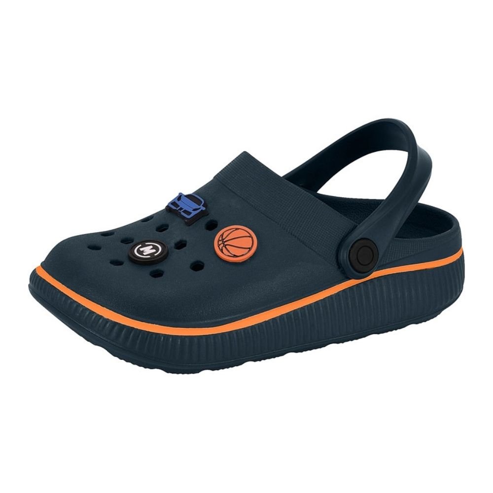 Sandália Babuche Infantil Marinho Laranja Molekinho 2874.202 Azul 2