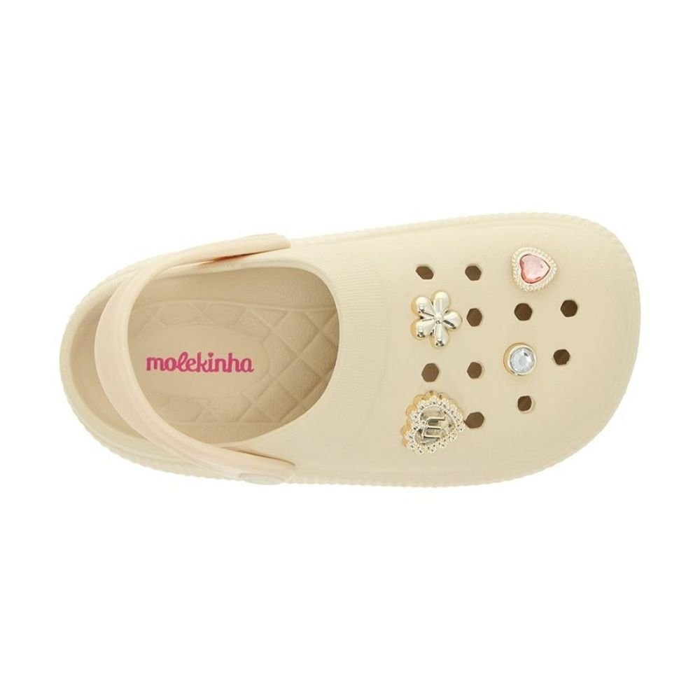 Sandália Babuche Infantil Creme Molekinha 2591.103 Bege 3