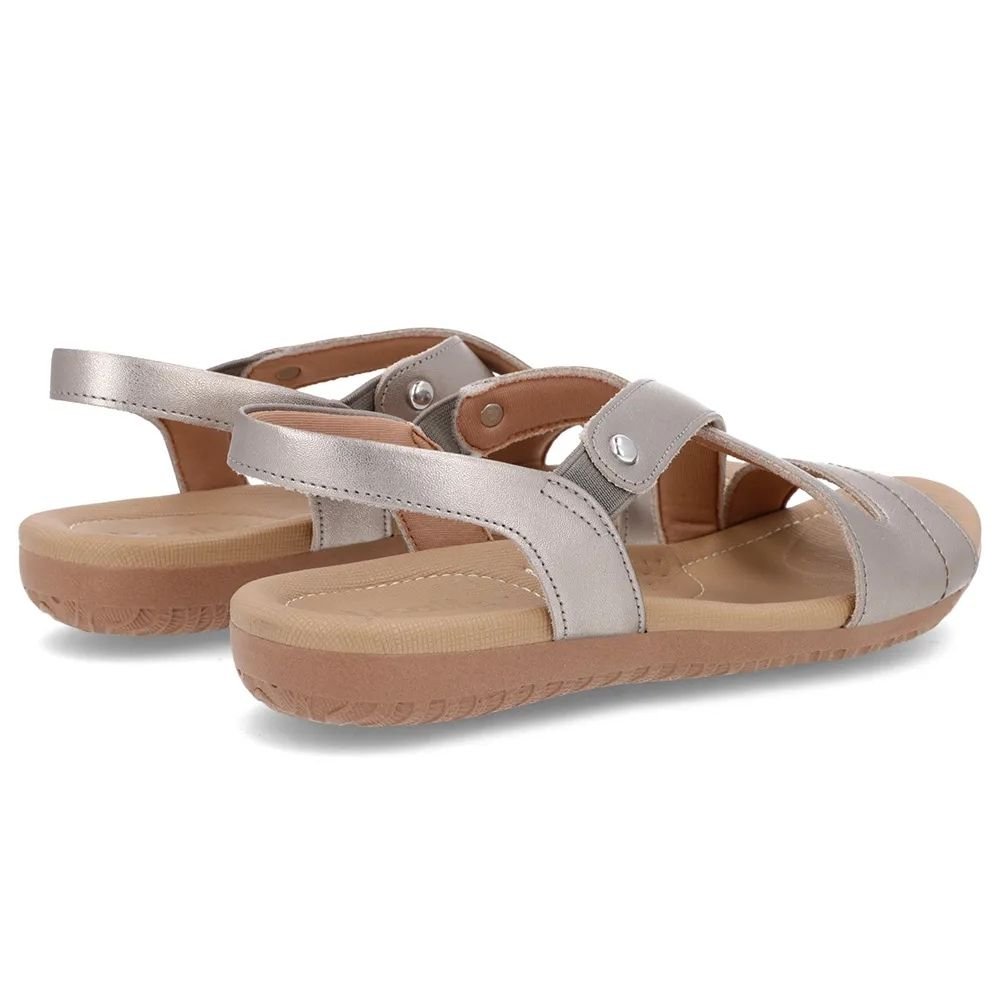 Sandália Rasteira Feminina Elástico Aço Usaflex R1804 Prata 4