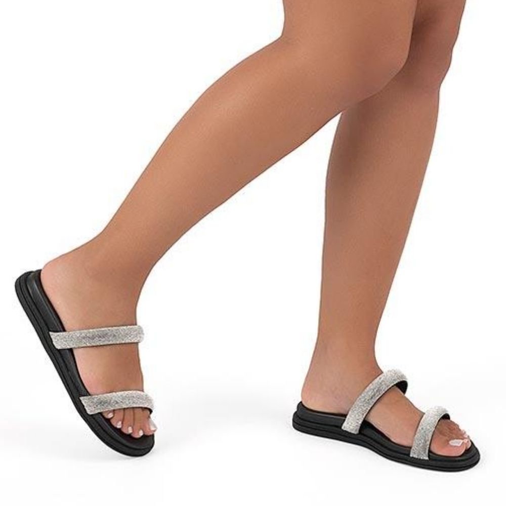 Chinelo Flatform Tira Dupla Preto Cristal Beira Rio 8488.122 Preto 2