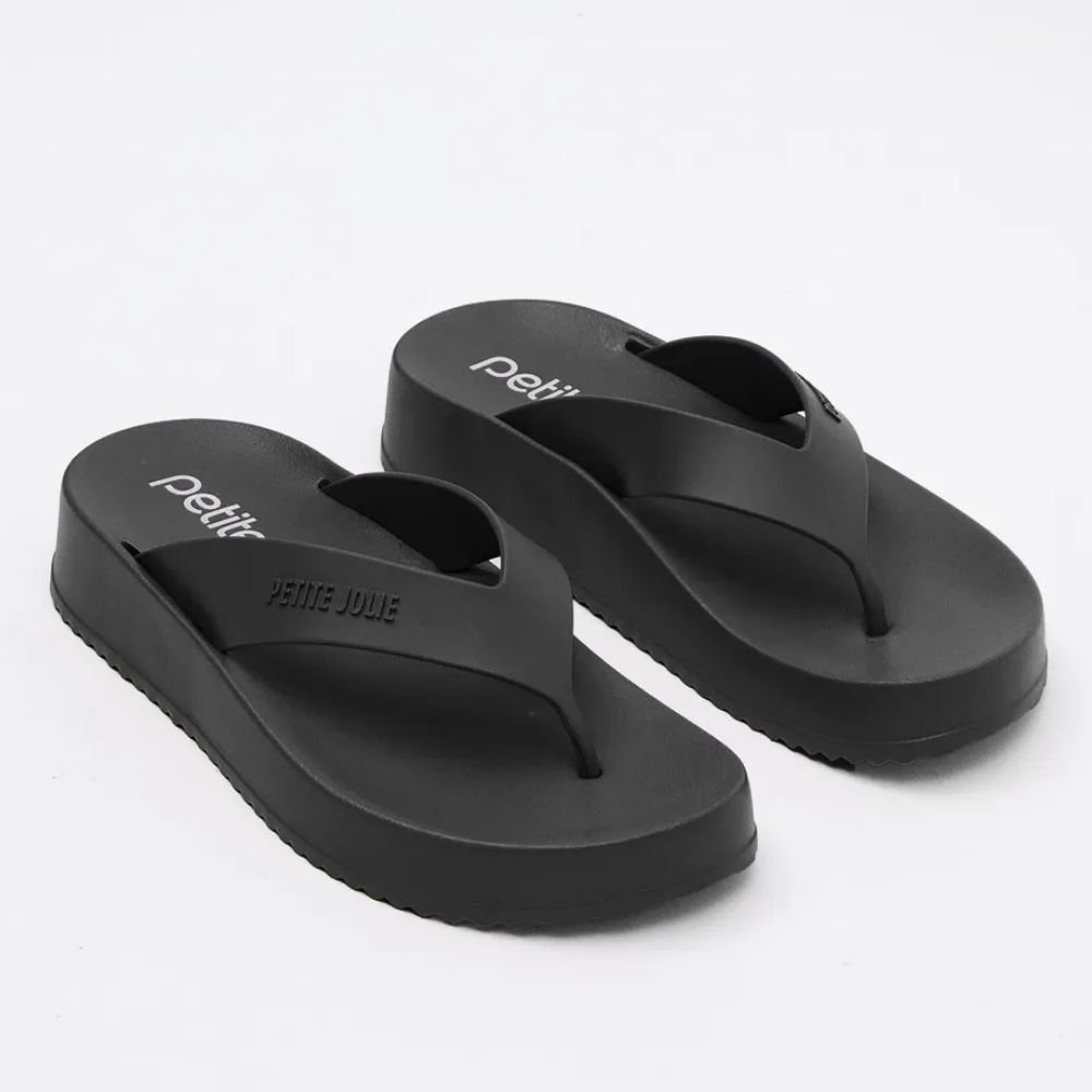 Chinelo Feminino Ultraleve Basic Preto Petite Jolie PJ6818 Preto 3