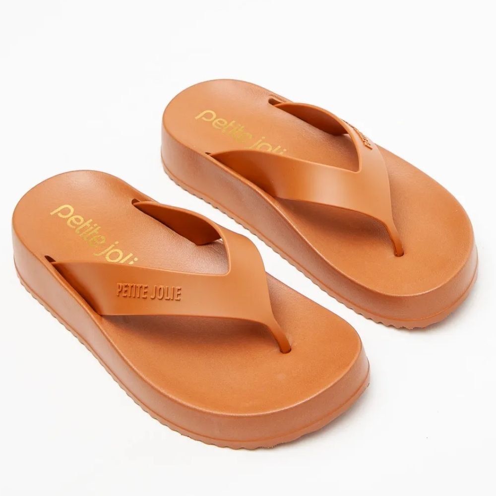 Chinelo Feminino Ultraleve Basic Doce de Leite Petite Jolie PJ6818 Marrom 3