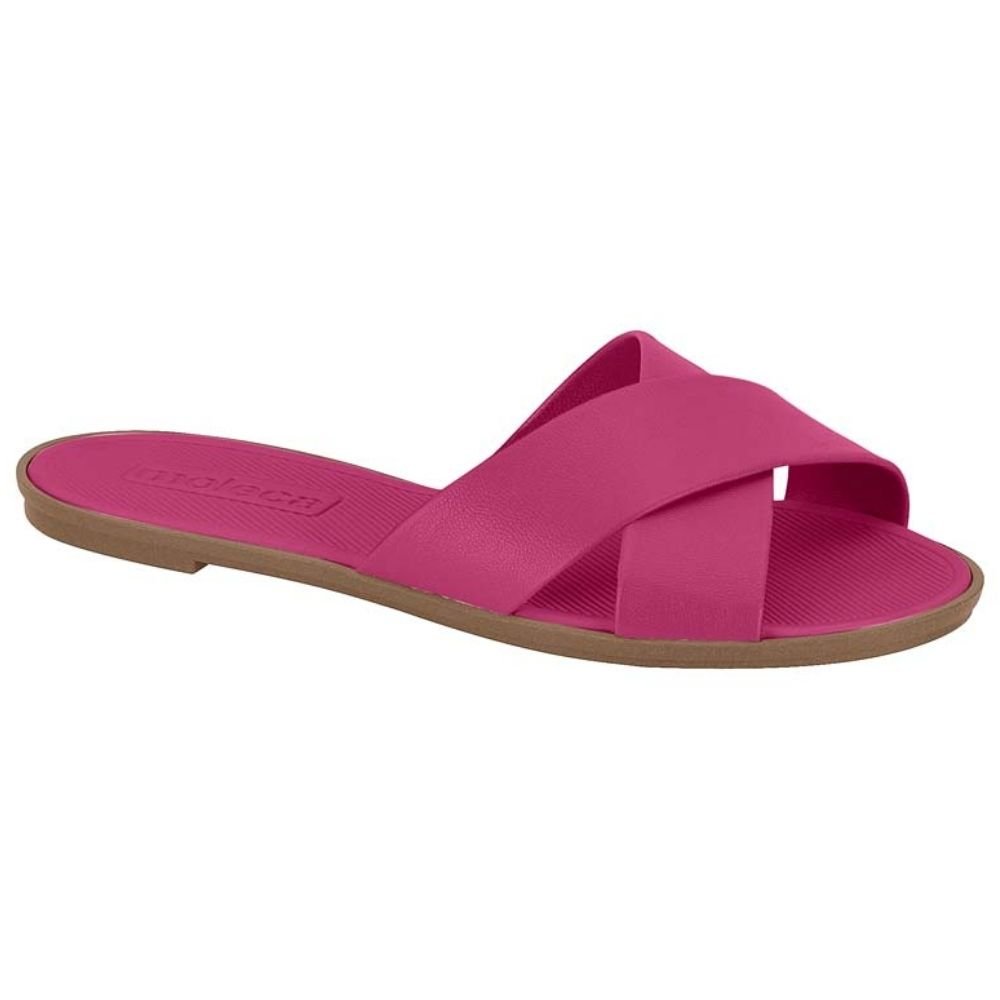 Sandália Rasteira Feminina Slide Pink Moleca 5532.100