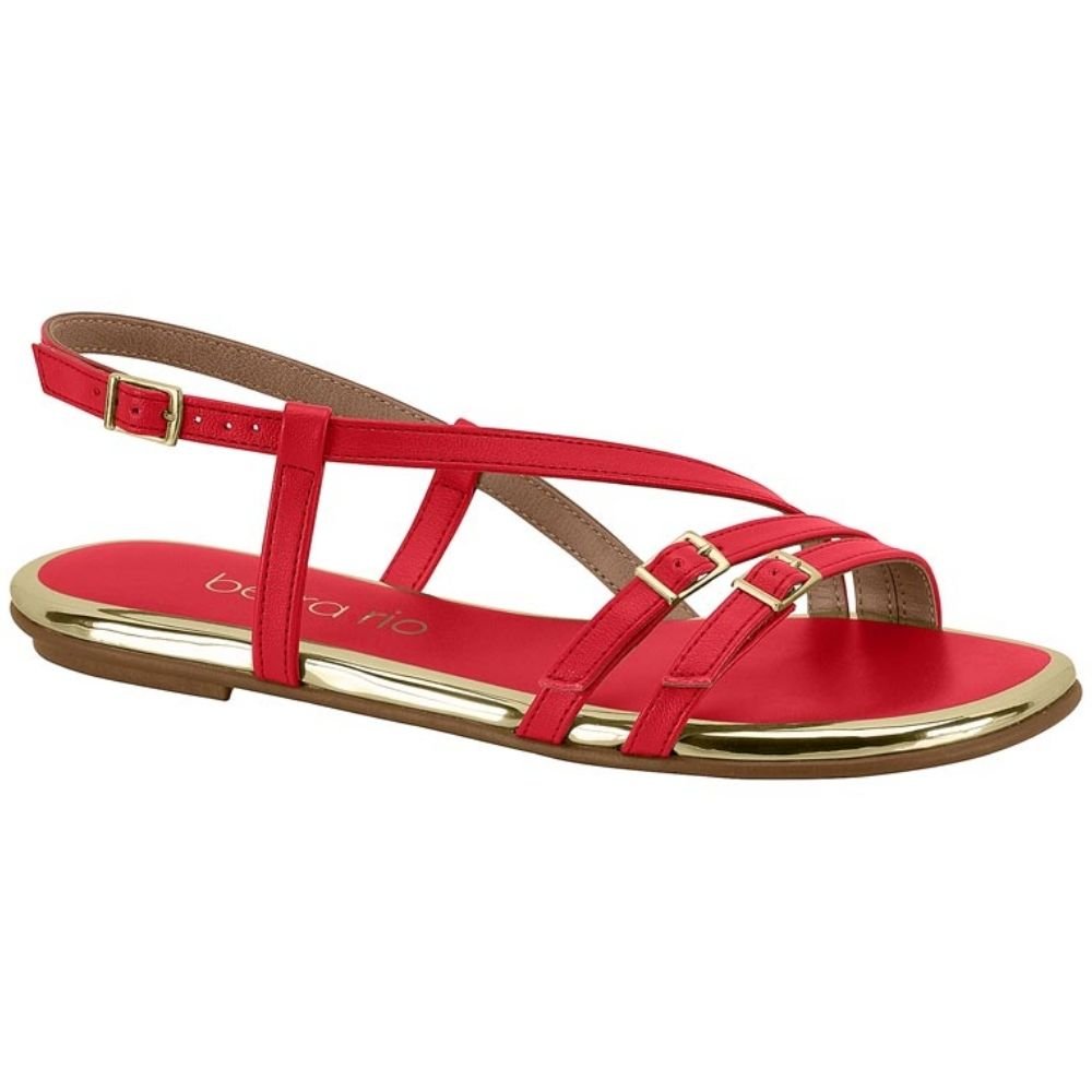 Sandália Rasteira Feminina Vermelho Beira Rio 8367.664