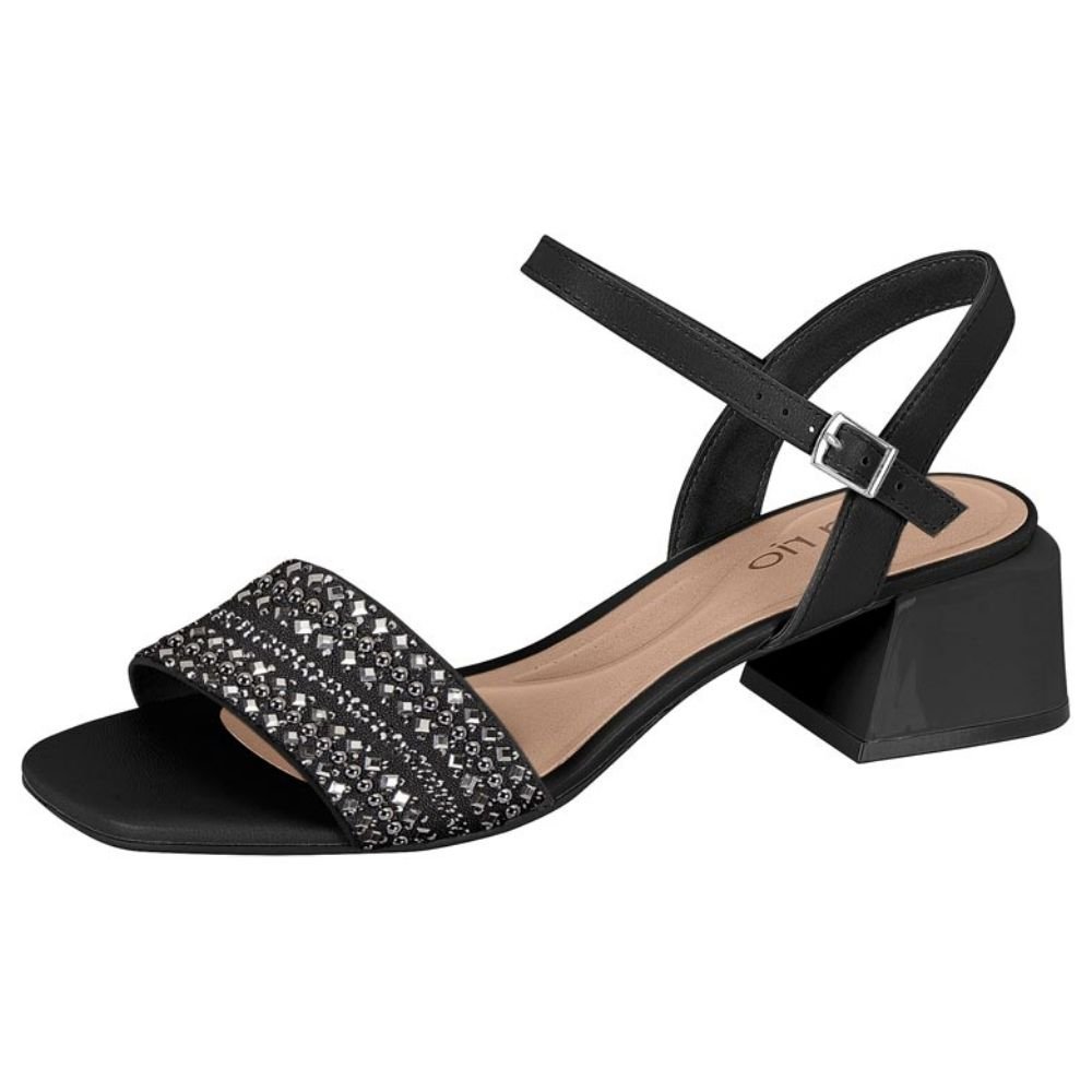 Sandália Feminina Salto Bloco Preto Beira Rio 8423.232 Preto 2