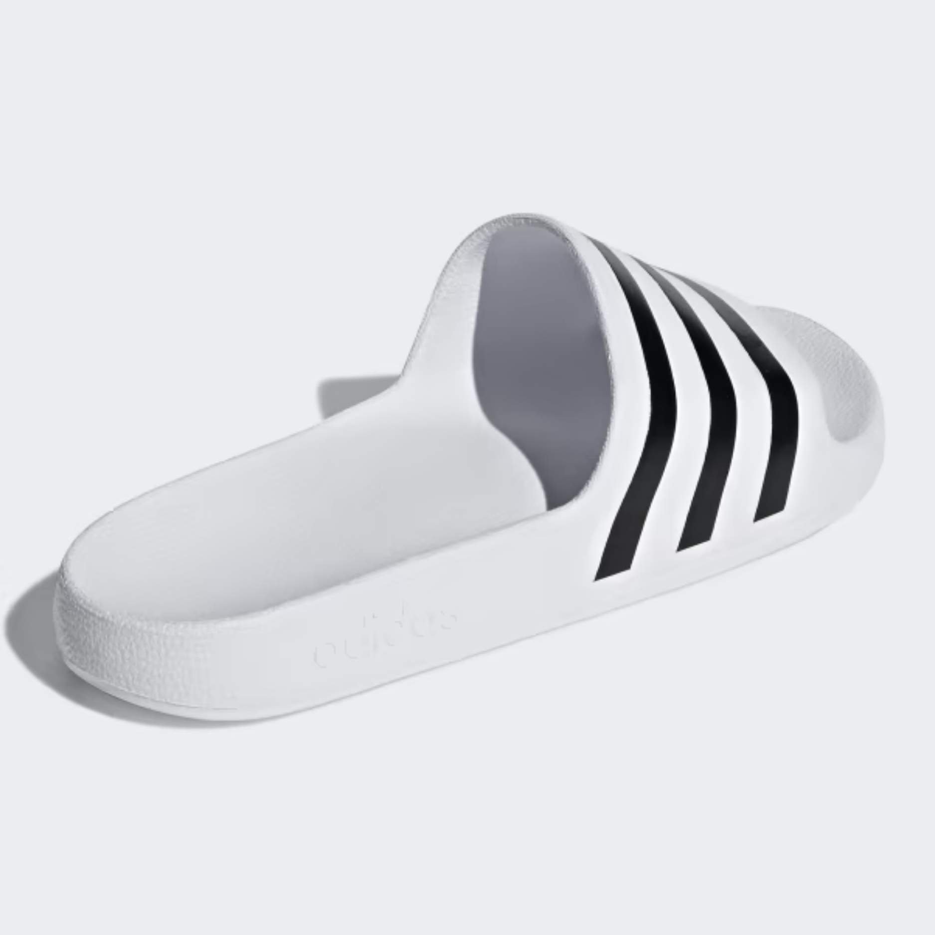 Chinelo Unissex Slide Adilette Aqua Branco Preto Adidas F35539 Branco 4