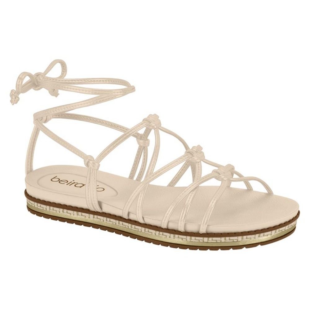 Sandália Feminina Flatform Creme Beira Rio 8321.1856