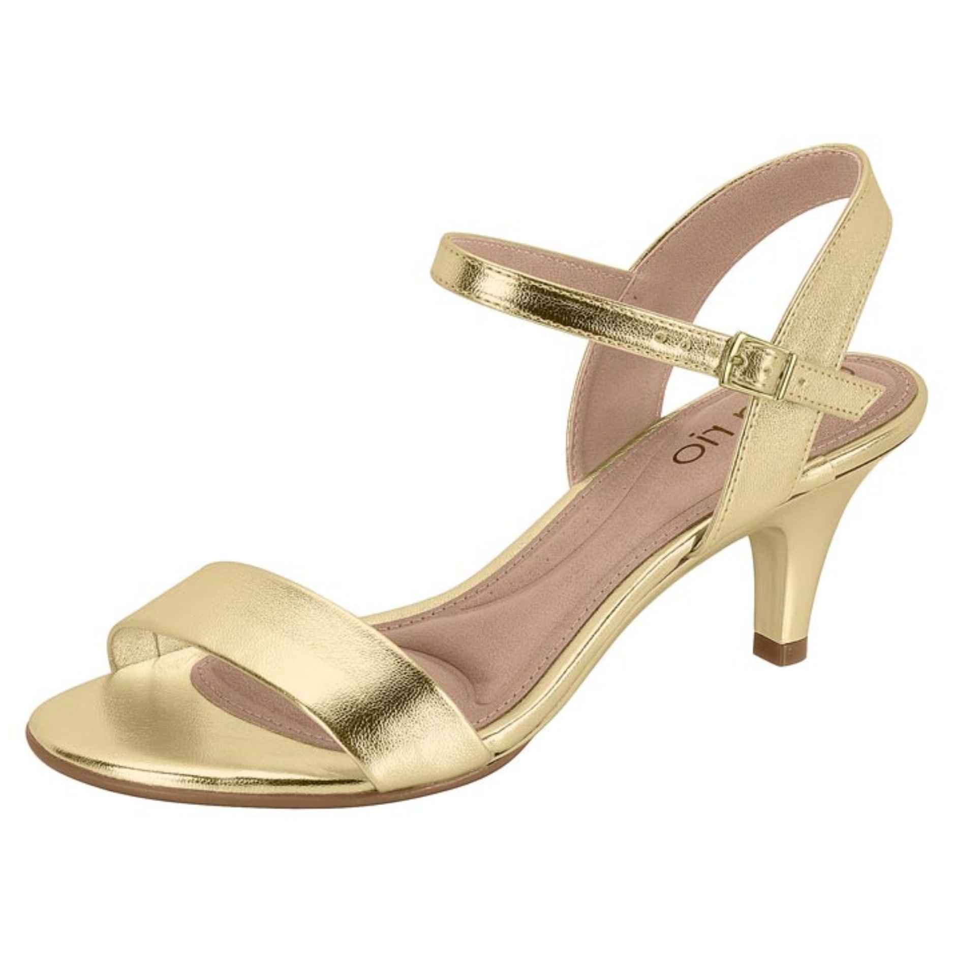 Sandália Social Feminina Dourada Beira Rio 8308.1530 Dourado 2