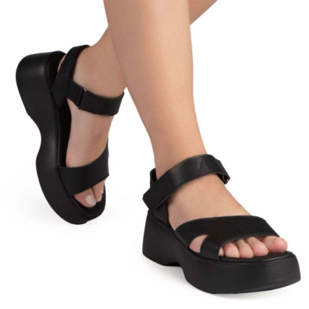 Sandália Feminina Anabela Preto Dakota Y9692-0001 Preto 2