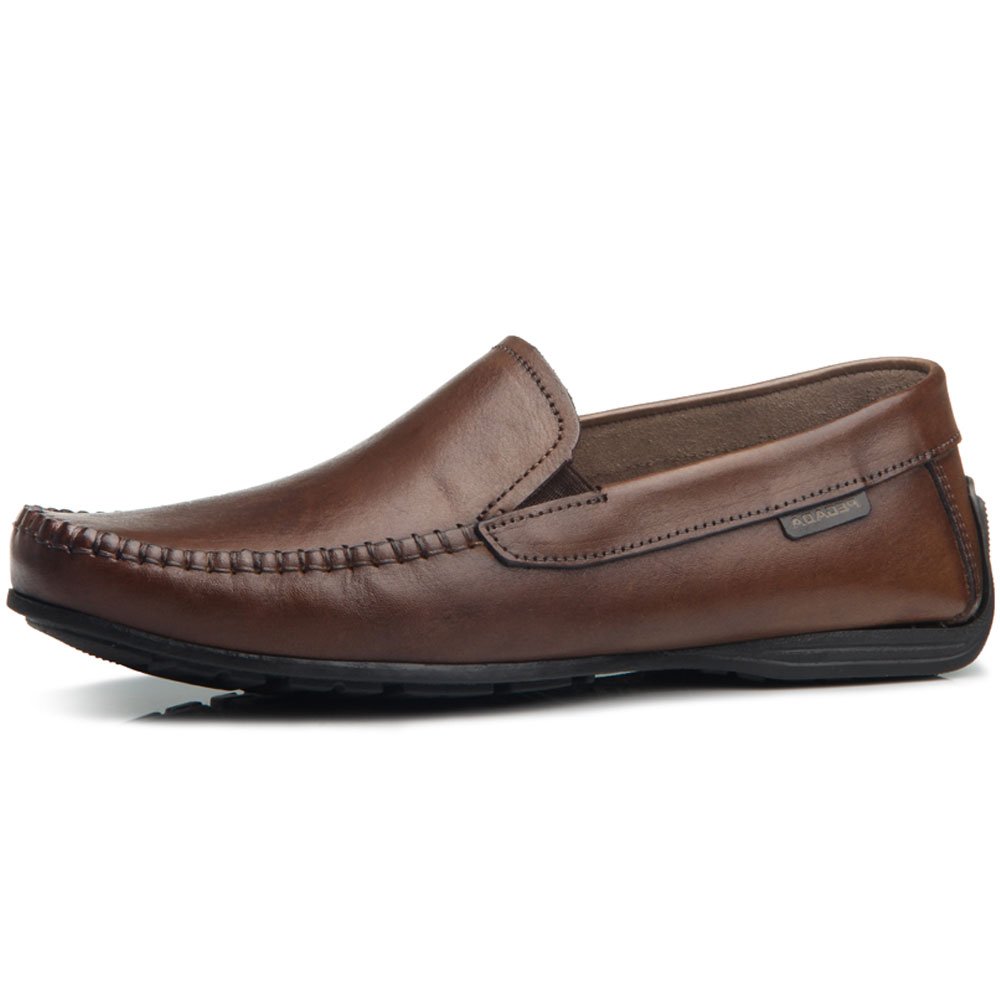 Mocassim Masculino Couro Drive Pinhão Brown Pegada 140773-01 Marrom 2